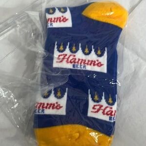 Blue and Yellow Socks Hamm's Beer Men's Socks